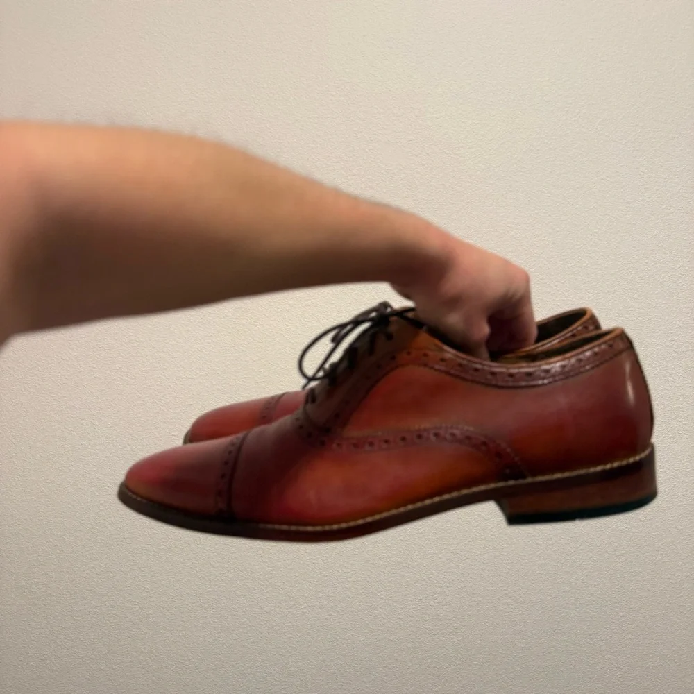 Cole Haan Grand.OS Mens Brown Leather Lace Up Shoes Size 11.5 Dark Academia Lux